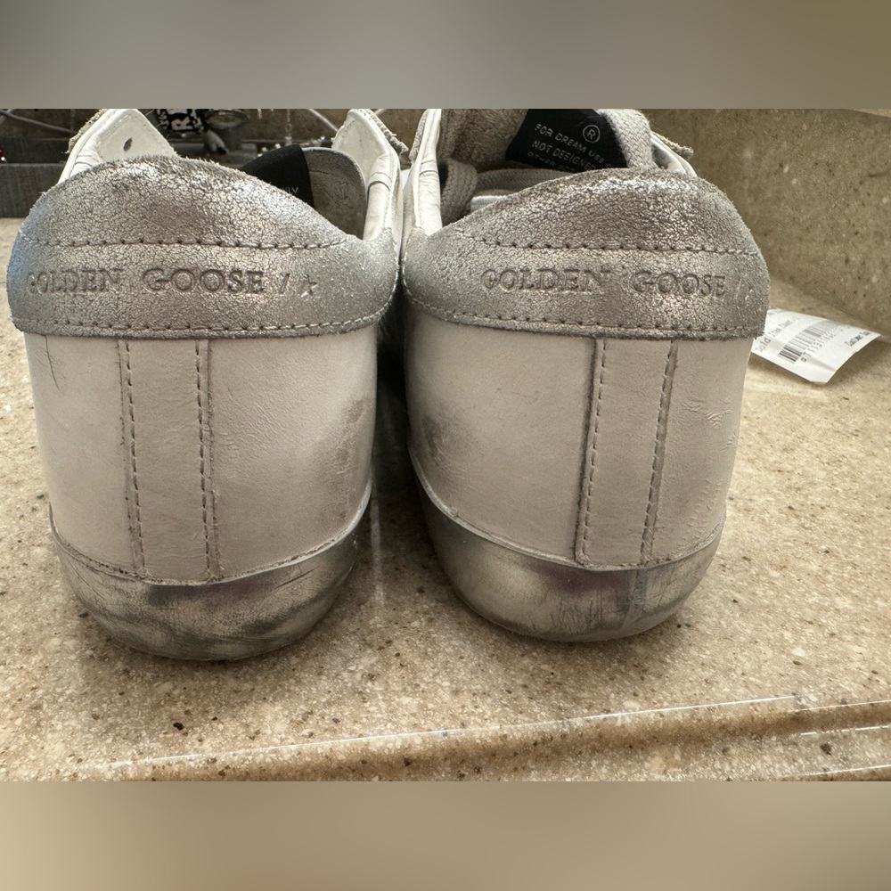 Authentic Golden Goose super-star classic size 38 white/silver used